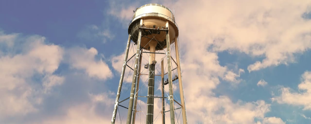 Corroded water tank